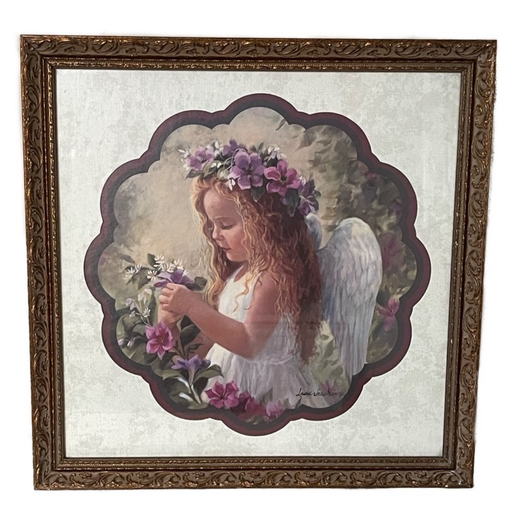 Laurie Snow Hein Vintage Home Interiors Little Girl Angel Nursery Artwork